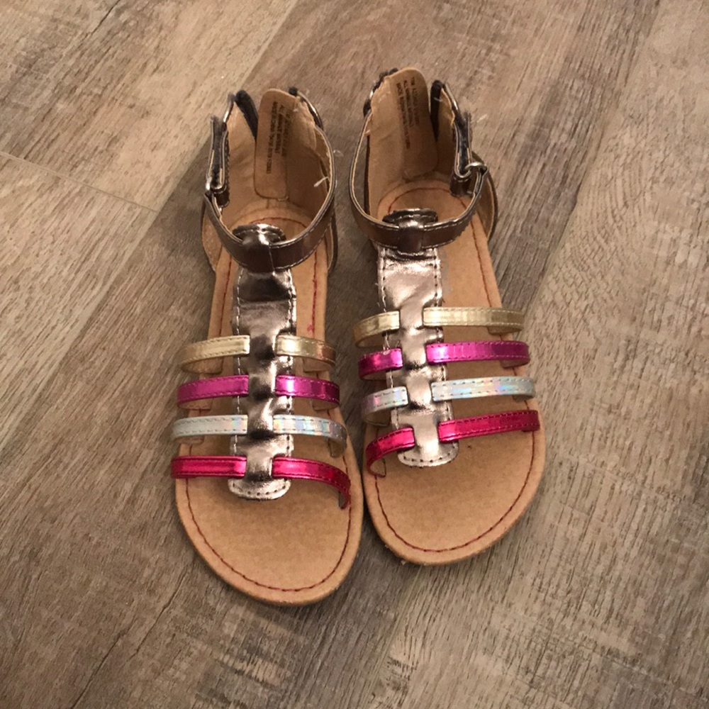 Girls gladiator metallic sandal -  Size 11